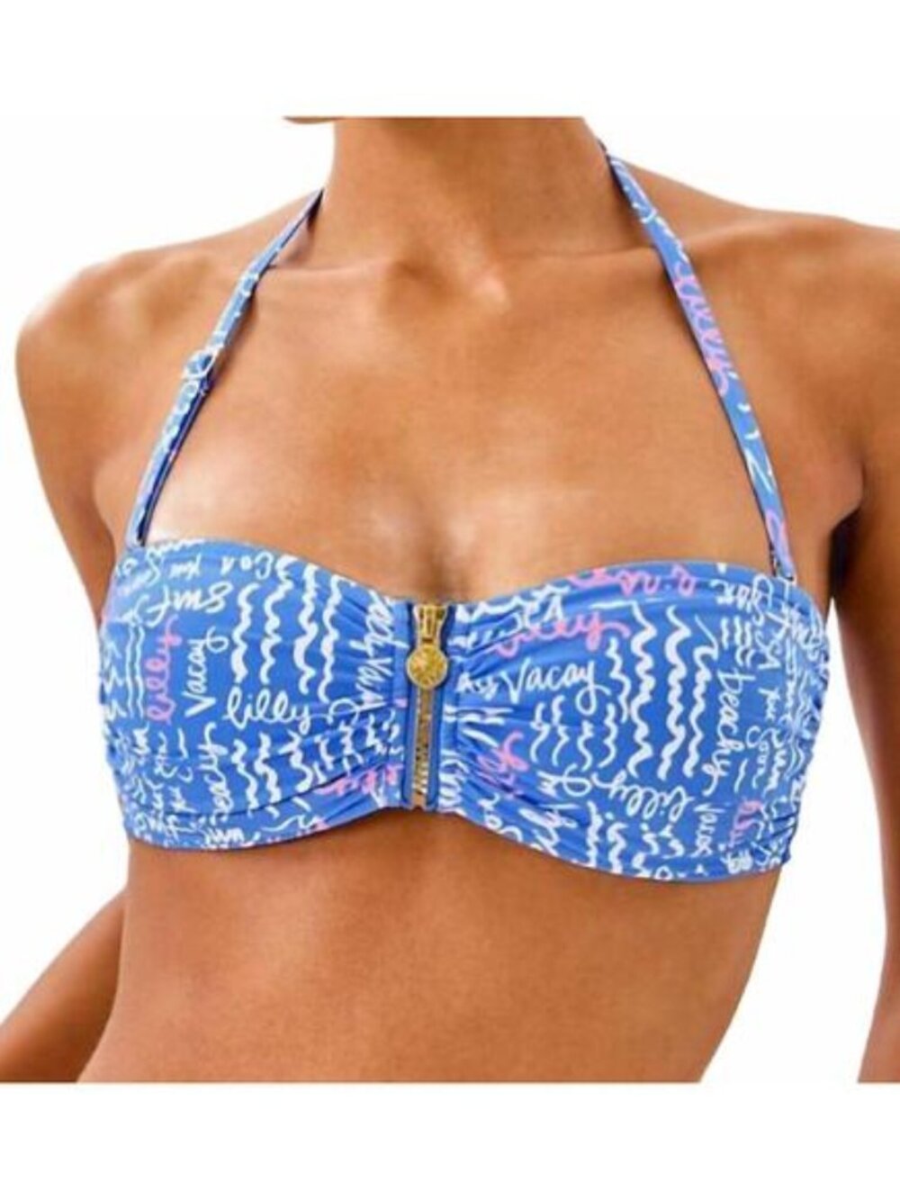 💙👙Lilly Pulitzer Bikini Swimsuit Set Women's SZ 6 Sunwashed Blue Seacrets NWOT - Picture 3 of 8